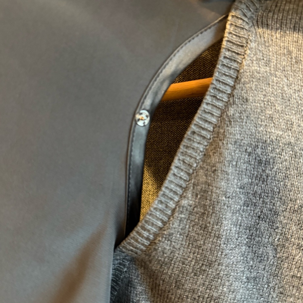 Saks Fifth Avenue NWT Size XL Sweater Cashmere & Silk Collar/Cuffs - Picture 9 of 15